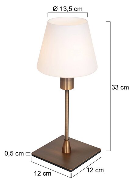 Steinhauer Lampada da tavolo Ancilla, Bronzo / Ottone antico, Soggiorno / Sala da pranzo, Metallo, Lampada da tavolo