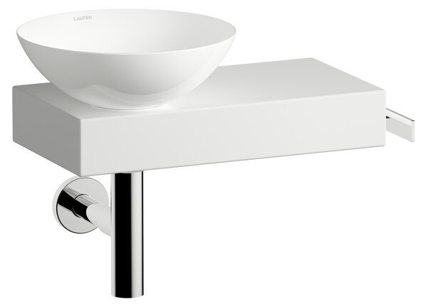 LAUFEN PICCOLO NOVO Plan de toilette, suspendu, tablette à droite, 1 trou pour robinet, sans trop-plein, 555x320x400mm, H561PN40001111, H561PN40001111