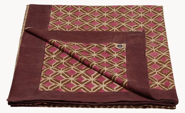 Plaid in cotone fatto a mano con borsa tote Helena