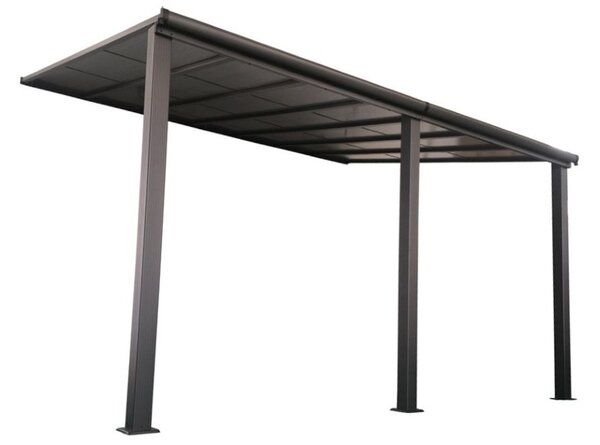 Tettoia in alluminio 3 x 4 m Denver Garden Point antracite