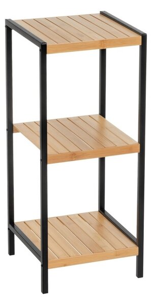 Scaffale nero e color legno naturale in bambù 30x70 cm - Casa Selección