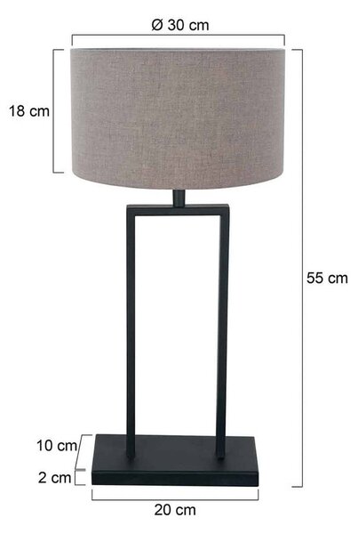 Steinhauer Lampada da tavolo Stang, Nero, Soggiorno / Sala da pranzo, Metallo, Lampada da tavolo