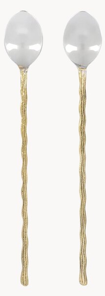 Set di 2 cucchiai fatti a mano Wavy Latte