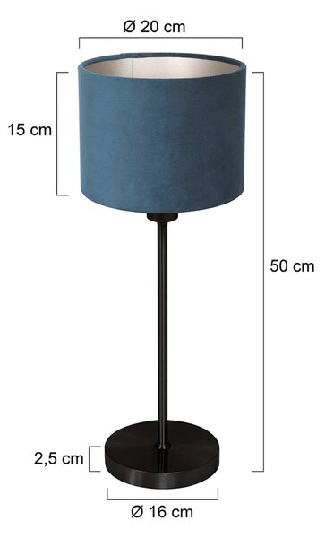 Mexlite Lampada da tavolo Noor, Nero, Soggiorno / Sala da pranzo, Metallo, Lampada da tavolo
