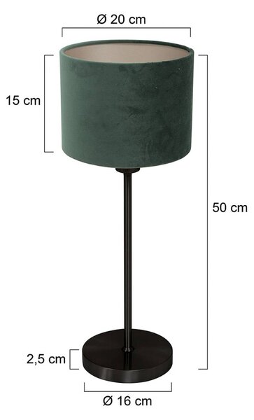 Mexlite Lampada da tavolo Noor, Nero, Soggiorno / Sala da pranzo, Metallo, Lampada da tavolo