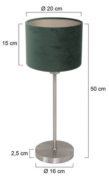 Mexlite Lampada da tavolo Noor, Alluminio / Grigio / Zincato, Soggiorno / Sala da pranzo, Metallo, Lampada da tavolo