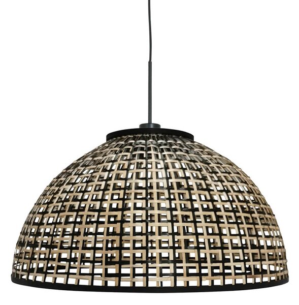 Steinhauer Lampada a sospensione Sparkled Light, dimmerabile, Nero, Soggiorno / Sala da pranzo, bambù, Lampada a sospensione
