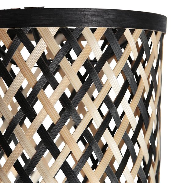 Mexlite Plafoniera soffitto Sumba, dimmerabile, Nero, Soggiorno / Sala da pranzo, bambù, Plafoniera