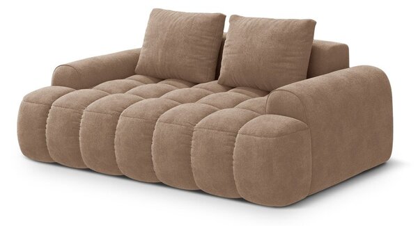 Divano marrone chiaro con rivestimento in velluto 175 cm Linz – Cosmopolitan Design