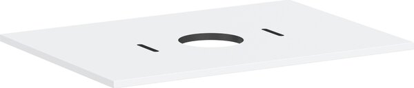 Hansgrohe Xilesa E Console avec découpe au centre pour lavabo à poser sans trou de robinetterie, 780x550x16mm, 54275700, 54275700