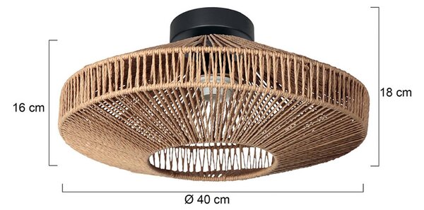 Anne Light Plafoniera soffitto Bloeba, dimmerabile, Nero, Soggiorno / Sala da pranzo, Metallo, Plafoniera