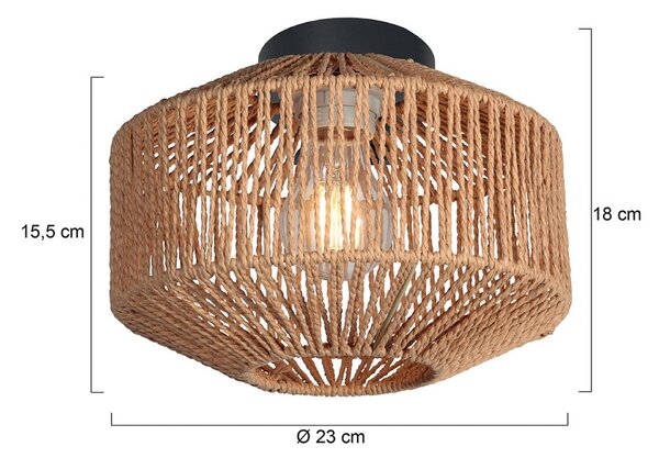 Anne Light Plafoniera soffitto Bloeba, dimmerabile, Nero, Soggiorno / Sala da pranzo, Metallo, Plafoniera