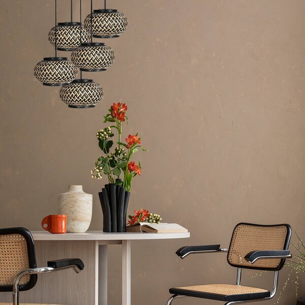 Steinhauer Lampada a sospensione NoxLight, dimmerabile, Nero, Soggiorno / Sala da pranzo, Metallo, Lampada a sospensione