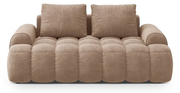 Divano marrone chiaro con rivestimento in velluto 175 cm Linz – Cosmopolitan Design