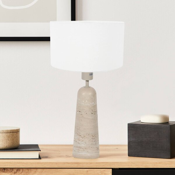 Anne Light Lampada da tavolo Travino, Crema / Ambra, Soggiorno / Sala da pranzo, Pietra, Lampada da tavolo