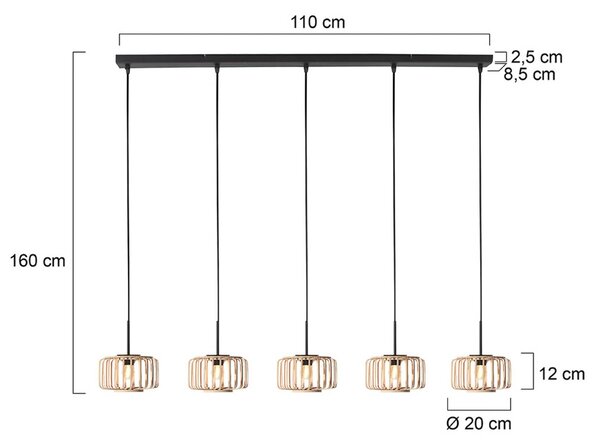 Steinhauer Lampada a sospensione Breeza Beache, dimmerabile, Nero, Soggiorno / Sala da pranzo, Metallo, Lampada a sospensione