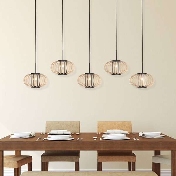 Anne Light Lampada a sospensione Silva, dimmerabile, Nero, Soggiorno / Sala da pranzo, Metallo, Lampada a sospensione