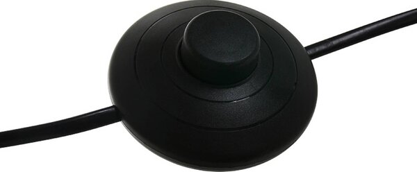Mexlite Lampada ad arco Solva, Nero, Soggiorno / Sala da pranzo, Metallo, Lampada da terra