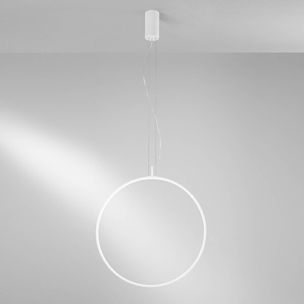 Luce Ambiente Design Lampada a sospensione Toorx, Bianco / Opale, Soggiorno / Sala da pranzo, Metallo, Moderno, Lampada a sospensione