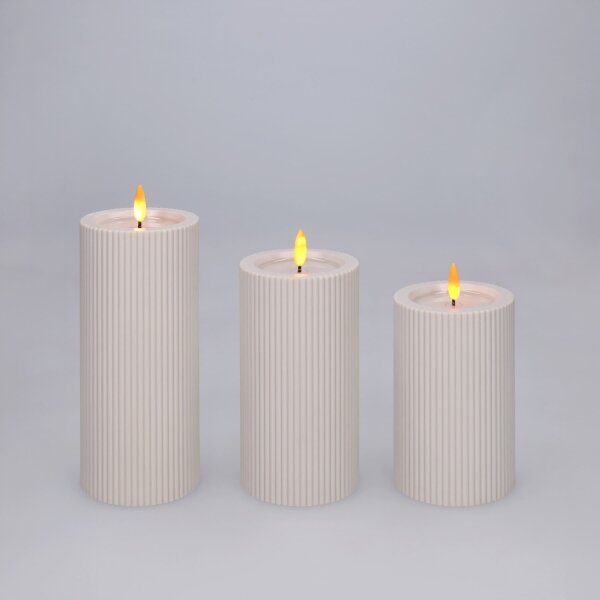 BRILAGI - SET 3x candele LED LED/3xAAA crema