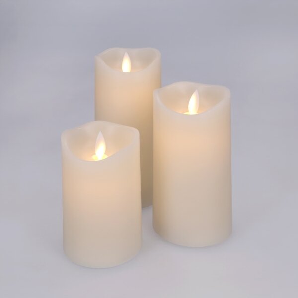 BRILAGI - Set da 3 candele LED LED/3xAAA crema + telecomando