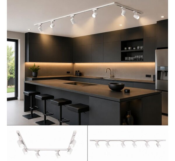BRILAGI - Faretto per sistema a binario HUSKY 6xGU10/10W/230V 225 cm bianco