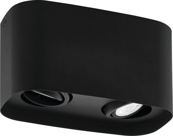 Eglo 99674 CAMINALES-Z LED GU10 2-fold plafoniera 2x4,9W 240x125mm nero dimmerabile