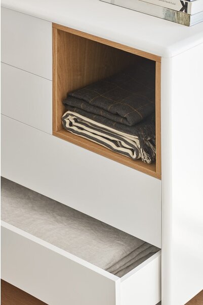 Cassettiera color crema 90x90x40 cm Corvo – Teulat