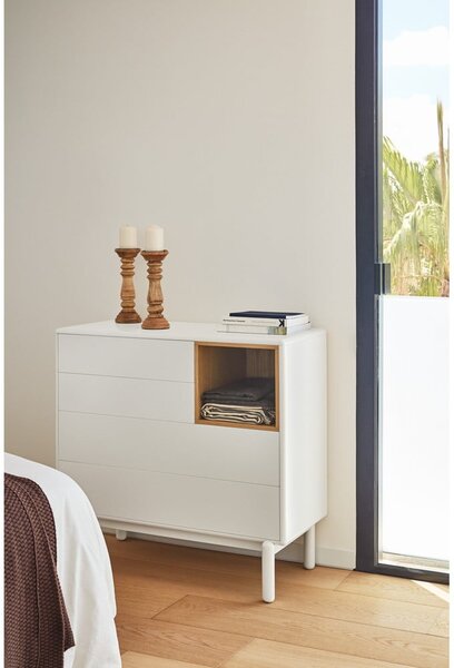 Cassettiera color crema 90x90x40 cm Corvo – Teulat