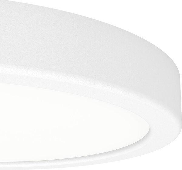 Lampada da soffitto a LED EGLO Fueva 6, lampada da soffitto rotonda, lampada da incasso in plastica bianca, illuminazione da soffitto bianco caldo-bianco freddo, ⌀ 21 cm