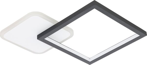 Eglo 900422 GAFARES Plafoniera LED 15W 330x330mm nero bianco colore luce regolabile dimmerabile