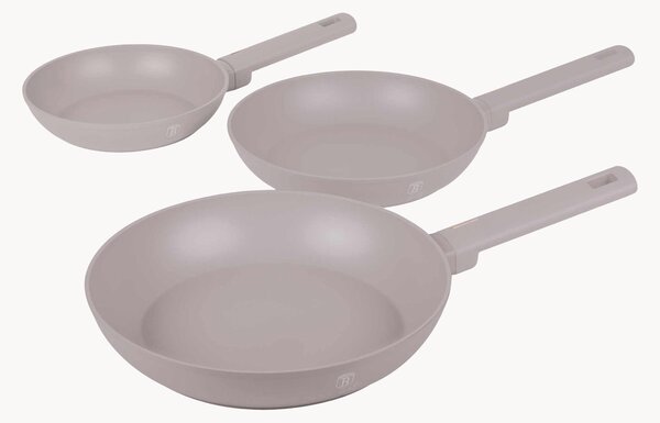 Set di 3 padelle con rivestimento antiaderente Taupe