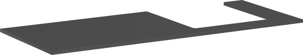 Hansgrohe Xilesa E Console avec découpe à droite pour vasque à encastrer polie, 1375x550x16mm, 54273760, 54273760
