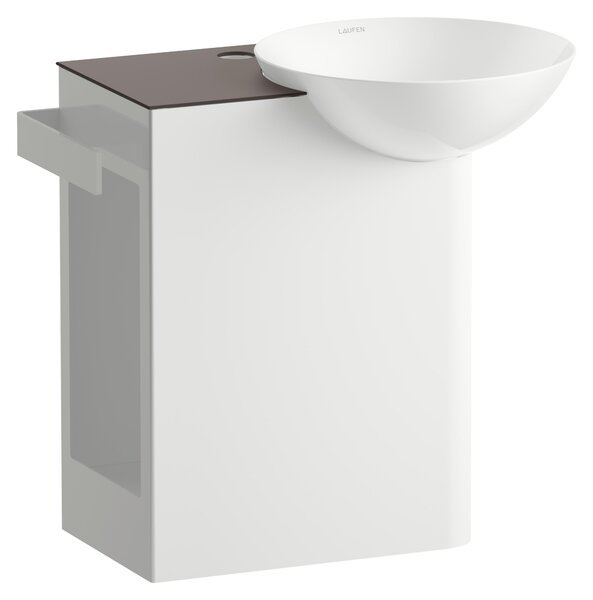 LAUFEN INSERT Plan de toilette, rectangulaire, tablette à gauche, 1 trou pour robinet, sans trop-plein, 485x317x470mm, H585IN37111111, H585IN37111111