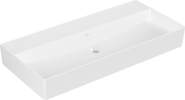 Villeroy & Boch Memento 2.0 lavabo mural, sans trou pour robinet, sans trop-plein, non rectifié, 1000x470mm, 4A22A3R1, 4A22A3R1