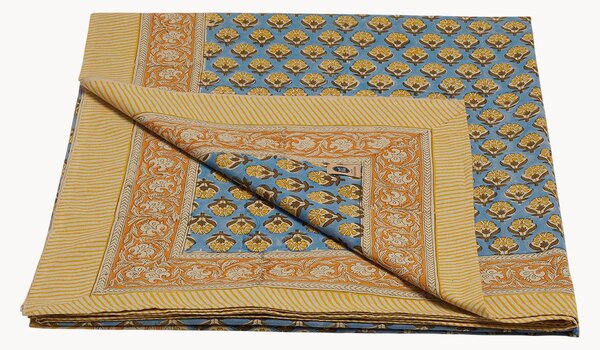 Plaid in cotone fatto a mano con borsa tote Emma