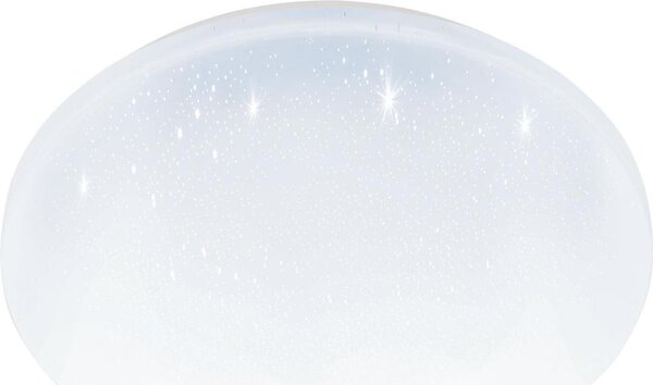 Eglo Plafoniera LED Pogliola-E bianca Ø 31 cm con effetto cristallo