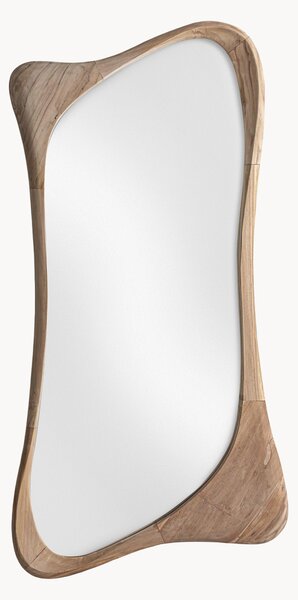 Specchio da parete con cornice in legno di teak Humble