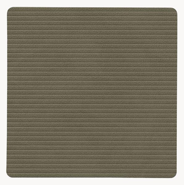 Set di 2 sottobicchieri quadrati in pelle Corduroy