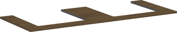 Hansgrohe Xilesa E Console avec 2 découpes pour lavabo à poser, 1375x550x16mm, 54274550, 54274550