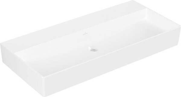 Villeroy & Boch Memento 2.0 lavabo mural, sans trou pour robinet, sans trop-plein, non rectifié, 1000x470mm, 4A22A301, 4A22A301