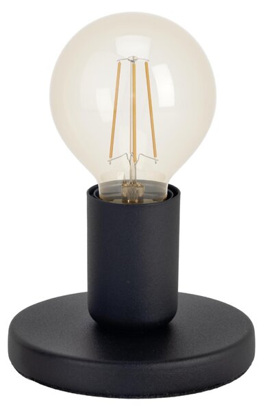 Lampada da tavolo EGLO Pozello, nera, in metallo, attacco E27, lampada da comodino, decorativa