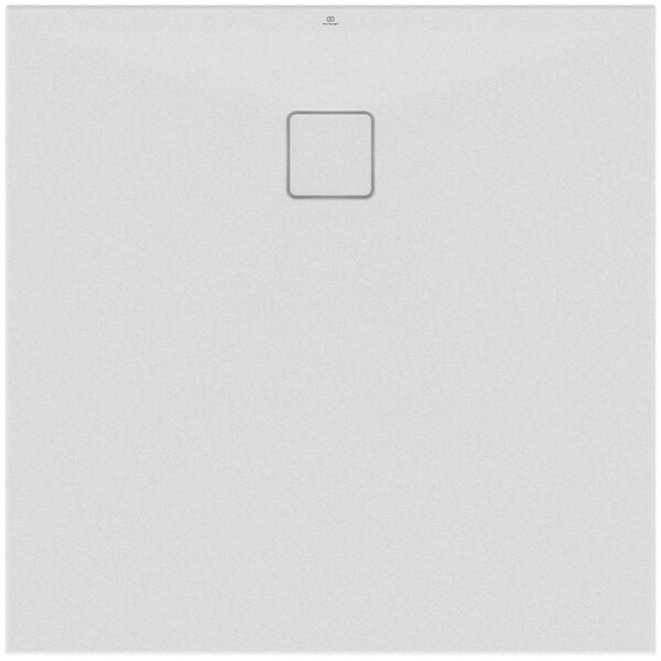 Ideal Standard Ultra Flat evo receveur de douche carré avec écoulement, blanc soie, T5424FO, T5424FO