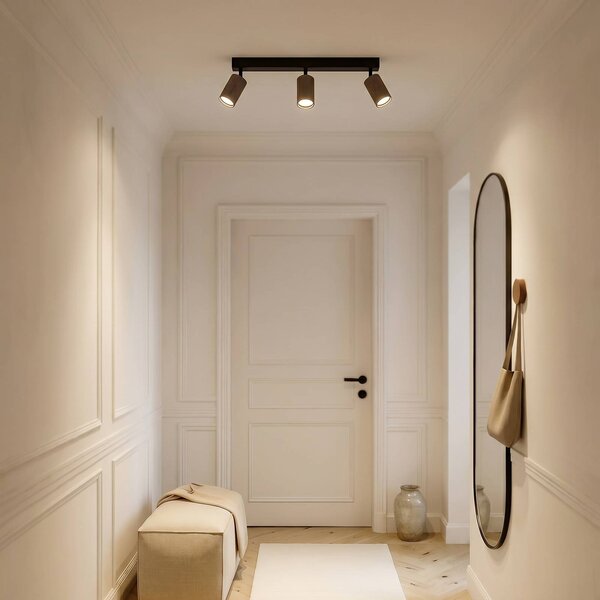 Faretto da soffitto Tune, a 3 luci, marrone, metallo, lunghezza 66 cm Tune TK Lighting, dimmerabile, Marrone / Ruggine, Soggiorno / Sala da pranzo, Alluminio, Faretto