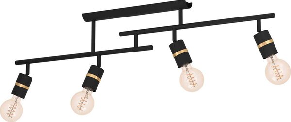 Eglo 900176 LURONE E27 4 vie plafoniera 1000x50mm ottone nero
