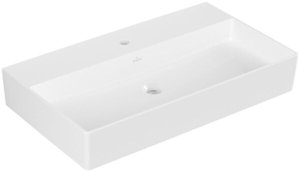 Villeroy & Boch Memento 2.0 lavabo mural, 1 trou pour robinet, sans trop-plein, non poncé, 800x470mm, 4A2281R1, 4A2281R1