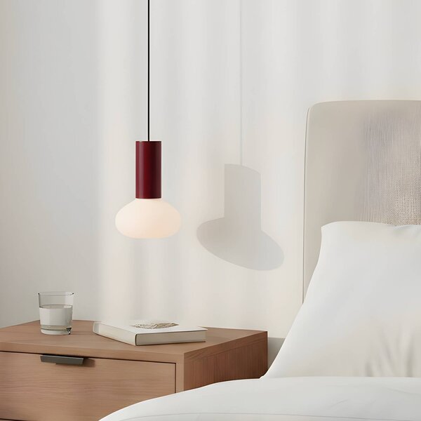 Lampada a sospensione in vetro Flo ALDEX, dimmerabile, Rosso, Soggiorno / Sala da pranzo, Metallo, Design, Lampada a sospensione