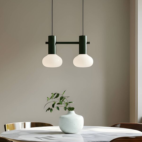 Lampada a sospensione in vetro Flo ALDEX, dimmerabile, Verde, Soggiorno / Sala da pranzo, Metallo, Design, Lampada a sospensione