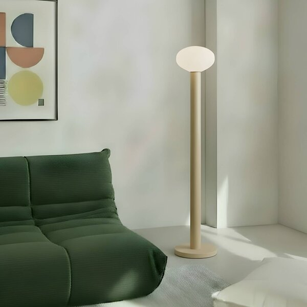 Lampada da terra di design Flo ALDEX, Crema / Ambra, Soggiorno / Sala da pranzo, Metallo, Design, Lampada da terra