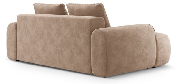 Divano marrone chiaro con rivestimento in velluto 200 cm Linz – Cosmopolitan Design
